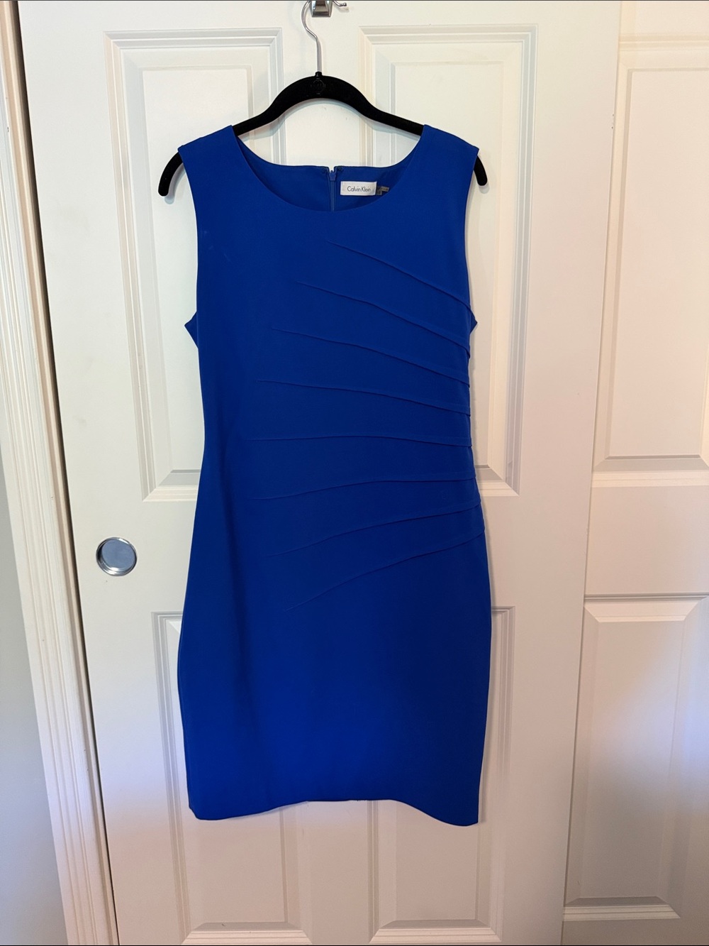 Calvin Klein Cobalt Blue Sleeveless Sheath Dress